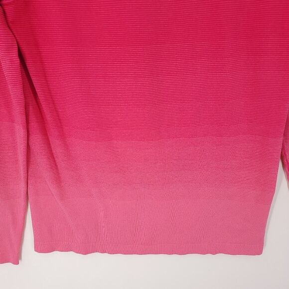 Brooks Pink Ribbed Running Top LG - Picture 9 of 13